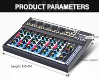 Contrôleur DJ professionnel 7 canaux F7-MB pour système de sonorisation, avec fonctions de réverbération et de karaoké, compatible alimentation fantôme 48V