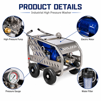 Nettoyeur haute pression électrique 600 bars 8700 PSI SS201 24 L/min 380 V pour le nettoyage des égouts