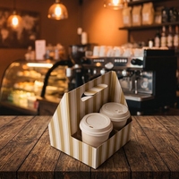 Boîte d'emballage personnalisée pour café et desserts à emporter, gobelet en papier pour café avec impression intégrale