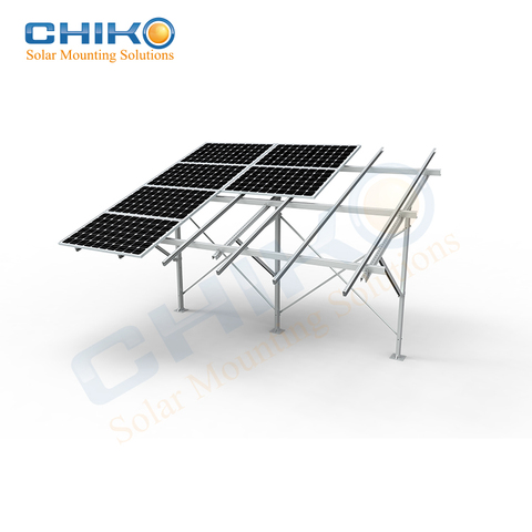 Q235 adjustable solar mounting racking / structure / bracket for ground ...