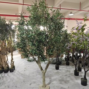 Bonsaï d'olivier détachable de 0,9 m à 2,4 m en pot en plastique, décoration de jardin et de maison, fausse verdure, arbres artificiels pour la remise des diplômes, plante artificielle - Product Image 4