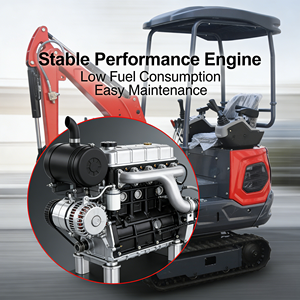 מיני מחפר 1.2 טון 12Q זחלי עם צג LED, אופציית מסילות פלדה, מנוע KOOP, תיבת הילוכים מיובאת, לשימוש ביתי ולגינון - Product Image 3