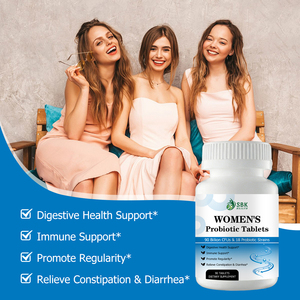 Tabletas probióticas para mujeres, las más vendidas, con enzimas digestivas, prebióticos y arándanos, ayudan a nutrir las bacterias buenas en el intestino. - Product Image 4