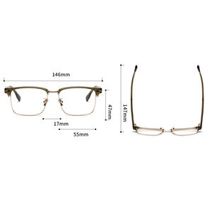 古典的な黒男の子のアセテートメガネフレーム2025新しいチタン眼鏡女性アンチブルー眼鏡フレームデザイナーの読書眼鏡 - Product Image 3