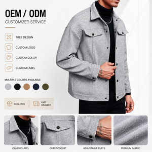Giacca da uomo personalizzata alla moda per autunno inverno, <span class=keywords><strong>cappotto</strong></span> con risvolto, giacca casual da uomo per affari, comoda, molto venduta, abbigliamento da uomo - Product Image 1