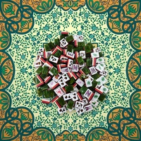 Tuiles de Mahjong américaines en acrylique sur le thème de la faune, tuiles de Mahjong personnalisées avec impression sur le thème de la faune et tapis de Mahjong en tissu
