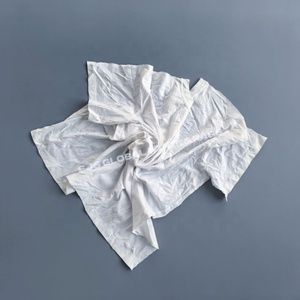 Trapos de limpieza industriales blancos para taller, paños de limpieza, trapos de camiseta reciclados, trapos de algodón para limpiar - Product Image 1