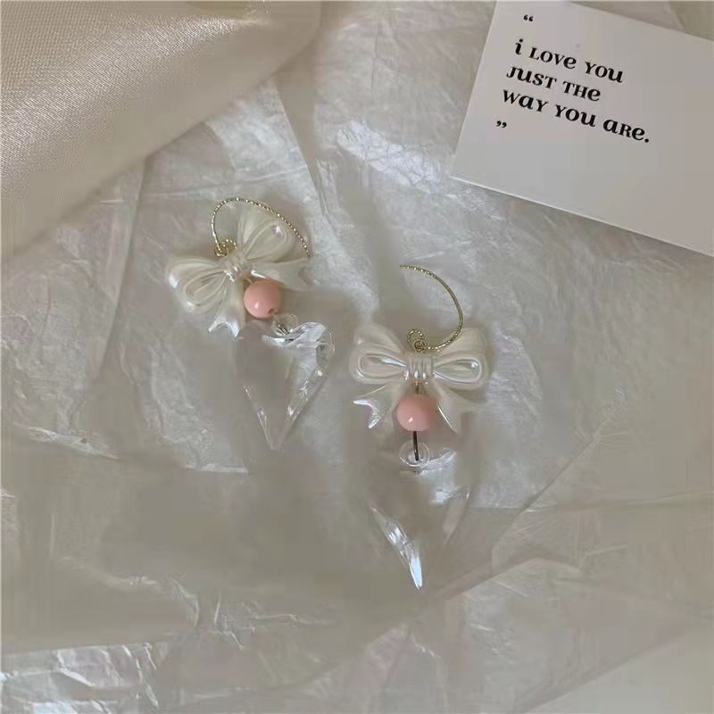 Heart Bookshelf Drop Earrings - Double-Sided Acrylic Dangle Earrings For Book Lovers, Teachers, Graduation - View #5