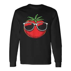 T-shirt à manches longues unisexe taille adulte grande taille Tomato Sunglasses, vêtement promotionnel - Product Image 1