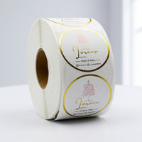 Étiquettes en papier personnalisées imprimées de 0,2 mm, autocollantes rondes avec logo sur rouleau pour produits artisanaux et branding e-commerce