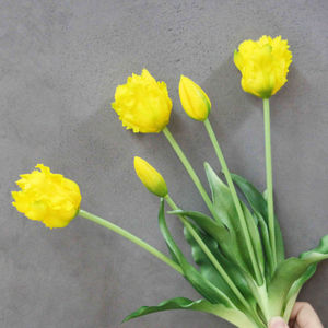 Tulipani Artificiali di Alta Qualità a 5 Teste, Bianchi e Neri, Effetto Realistico per Decorazioni Casa, Natale, Halloween - Product Image 4