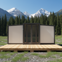 Maison conteneur extensible 20ft 40ft, design moderne, construction en acier, emballée à plat pour le transport maritime, optimisant l'espace, Villa hôtel cube