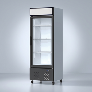 <span class=keywords><strong>Réfrigérateur</strong></span> commercial vertical à <span class=keywords><strong>porte</strong></span> vitrée avec compresseur portable pour la présentation de boissons en supermarché et hôtel - Product Image 1