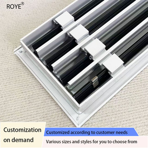 Fournisseurs de bandes de cadre de sortie d'air rectangulaires en alliage d'aluminium pour climatiseur central, rainure <span class=keywords><strong>anti</strong></span>-<span class=keywords><strong>condensation</strong></span>, bureau - Product Image 5
