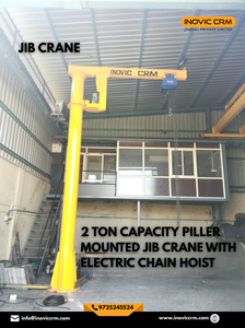 Achetez une grue à flèche robuste avec palan électrique |   Système de levage à rotation fluide, capacité de charge de 1 TONNE à 10 TONNES - Product Image 4