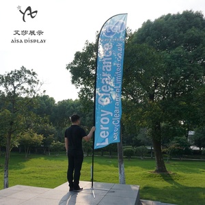 15FT Tùy Chỉnh Bãi Biển Cờ Ngoài Trời In Kỹ Thuật Số Quảng Cáo Cờ Polyester Dấu Hiệu Khuyến Mãi Bay Banner - Product Image 2