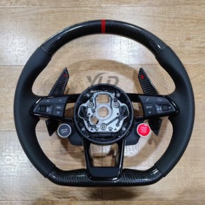 Volante de fibra de carbono YLD para Audi RS RS3 RS4 RS5 RS6 RS7 <span class=keywords><strong>S</strong></span>-<span class=keywords><strong>Line</strong></span>, modelos <span class=keywords><strong>2017</strong></span>-2020 S3 S4 S5 S6 - Product Image 4