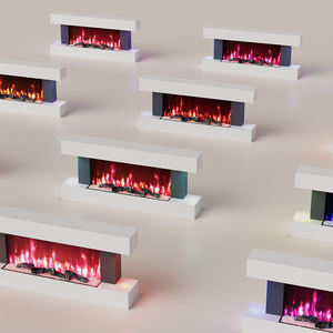 现代52英寸壁挂式发光二极管壁炉加热器木质设计，带遥控2000瓦欧盟插头电源，用于家居装饰 - Product Image 4