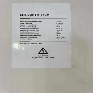แผงโซลาร์เซลล์ Longi Hi-Mo6 570w ขนาด 182 มม. แบบ Half Cell โมโนคริสตัลไลน์ 72 เซลล์ กระจกชั้นเดียว โมดูลไฟฟ้าโซลาร์เซลล์ - Product Image 3