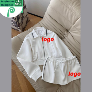 <span class=keywords><strong>Pronto</strong></span> per la spedizione: Nuova collezione di cappotti e gonne da <span class=keywords><strong>donna</strong></span> con logo stampato, set autunnali bianchi da <span class=keywords><strong>donna</strong></span>. - Product Image 1