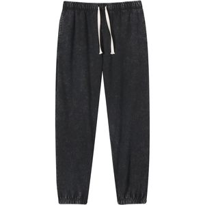Pantalon de jogging ample à jambe large pour femme, taille haute, délavé à l'acide, avec poches, style streetwear décontracté, en tissu éponge respirant - Product Image 5