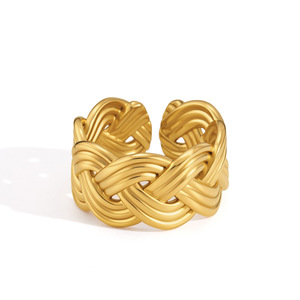 Modern 18K Gold Plated Cocktail <b>Ring</b> for Women Adjustable Fashion Jewelry No Stone Plain Design Daily Wear <b>Statement</b> <b>Ring</b> - Product Image 4