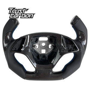 Volant chauffant en fibre de carbone personnalisé de style F1 haute performance pour <span class=keywords><strong>Chevrolet</strong></span> <span class=keywords><strong>Corvette</strong></span> C7 Z06 ZR1 2014-2019 Camaro C6 C8 - Product Image 1