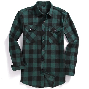 Camisas de Franela a <span class=keywords><strong>Cuadros</strong></span> de Manga Larga en Rojo, Negro y Azul Otoñales, <span class=keywords><strong>con</strong></span> Cuello Camisero, Camisas Casuales a <span class=keywords><strong>Cuadros</strong></span> Anchos y Coloridos - Product Image 3