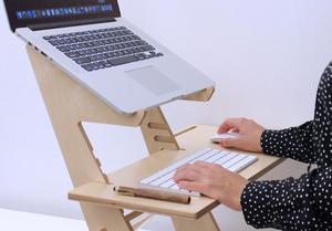 Modern Natural <strong>Wood</strong> Desk Computer Monitor Riser Holder Office Organizer Adjustable Wooden <strong>Laptop</strong> <strong>Stand</strong> - Product Image 2