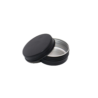 Boîte en aluminium 30g ML52*21, noire mate, ronde, petite, pour cosmétiques, pommade au lithospermum, emballage scellé à la main, boîte métallique