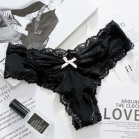 2023 culottes pour femmes glace soie dentelle culotte Sexy croix ruban découpe taille basse slips caleçons