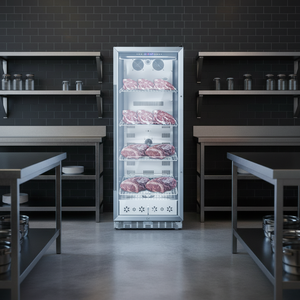 Réfrigérateur à viande sous comptoir Nuelead NE-342 à double température, haute capacité, refroidissement par air à température constante, pour affinage à sec - Product Image 5