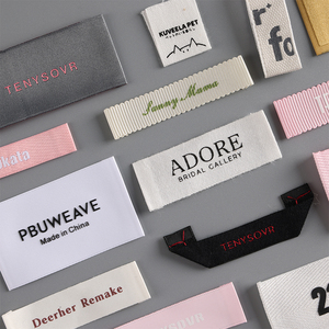 OEM/ODM quần áo nhãn Polyester cổ áo rửa chăm sóc dệt Áo sơ mi nhãn trung tâm gấp loại - Product Image 3