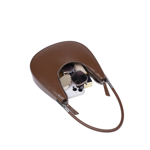 Bolso Hobo Beige de Microfibra con Cierre de Cremallera, Estilo Minimalista, Correa para el Hombro, Bolso de Mano para Mujer para Todas las Temporadas - Product Image 6
