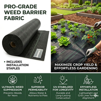 Rouleau de tissu anti-mauvaises herbes écologique, tissé haute densité, pour jardinage, aménagement paysager et lutte contre les adventices