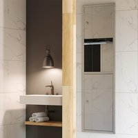 Porte-papier hygiénique et mouchoir en acier inoxydable unique deux en un avec poubelle pour salle de bain avec une grande poubelle