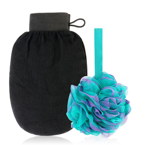 Kit de bolas de <span class=keywords><strong>baño</strong></span> para eliminar la piel muerta, limpiador de viscosa de poros profundos, guantes exfoliantes de rayón para el cuerpo, juego de esponja de <span class=keywords><strong>baño</strong></span> de lufa - Product Image 6