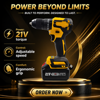 Tournevis sans fil électrique domestique 21V perceuse à couple réglable à double vitesse batterie Lithium multifonction à impact OEM