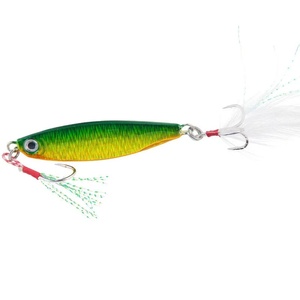 <span class=keywords><strong>Leurre</strong></span> de pêche coulant OEM avec plume blanche et fil scintillant pour la pêche en eau salée, pour maquereau, bar et poissons prédateurs - Product Image 2
