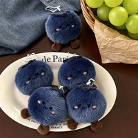 Porte-clés en peluche Myrtille Mignonne, Breloque Porte-Bonheur, Jouet en Peluche Doux en Forme de Fruit, Multifonctionnel pour Sac à Main et Sac à Dos pour Femme
