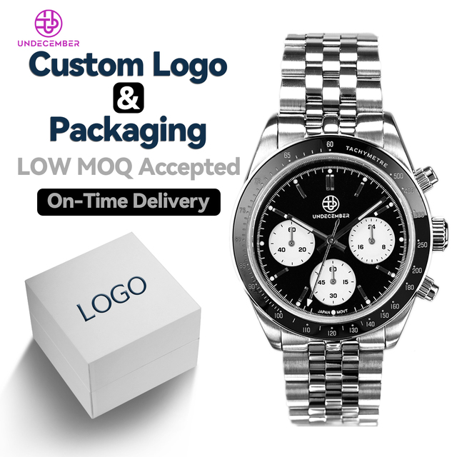 Undecember Analog Watch Custom 304 Stainless Steel Quartz Movement Watches Personalized Luxury Men's Chronograph Quartz Watch