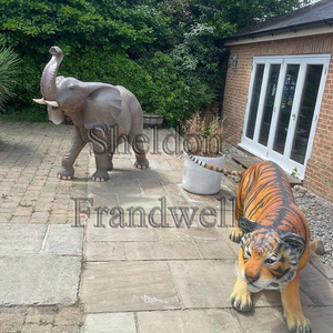 Decoración <span class=keywords><strong>de</strong></span> jardín, elefante, Tigre, fibra <span class=keywords><strong>de</strong></span> vidrio, tamaño real, animales <span class=keywords><strong>de</strong></span> safari, equipo <span class=keywords><strong>de</strong></span> alquiler <span class=keywords><strong>de</strong></span> fiesta, accesorios para animales - Product Image 4