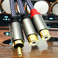 Câble adaptateur RCA en Y, 1 RCA mâle vers 2 RCA femelles, audio stéréo vidéo, caisson de basses, câble audio de voiture, adaptateur en Y