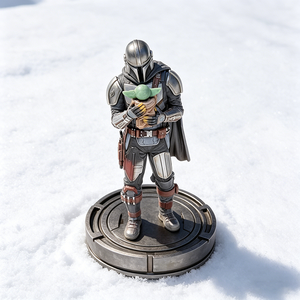 Figurine de collection en résine de chasseur de primes et bébé extraterrestre de science-fiction, modè<span class=keywords><strong>le</strong></span> décoratif pour adultes, en boîte - Product Image 6
