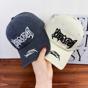 Gorra de béisbol lavada y moderna con letras bordadas para mujer, versátil, nueva, de visera suave, estilo para parejas, que estiliza el rostro. - Product Image 3