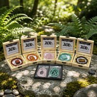 Bracelet de méditation en cristal naturel fait main personnalisé en gros avec boîte en bois et carte