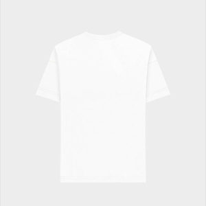 Wholesale 100% Cotton Summer <b>Short</b> <b>Sleeve</b> T <b>Shirt</b> Pure <b>White</b> Embroidered Logo Oversized Loose Jogging Loose Cotton Men's T-<b>Shirt</b> - Product Image 2
