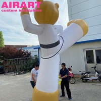 Poupée gonflable de karaté, jouets gonflables personnalisés de dessin animé d'homme de Taekwondo de publicité extérieure