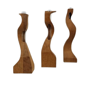 Bougeoir en bois d'acacia perlé bougeoir à la maison hôtels restaurant pilier bougeoir en bois à des fins décoratives - Product Image 4