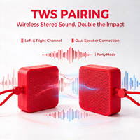 Speaker Portabel Nirkabel Tahan Air IPX7 TWS dengan Waktu Putar 8 Jam untuk Hiking, Kayak, Camping, Rumah, Kantor, Kamar